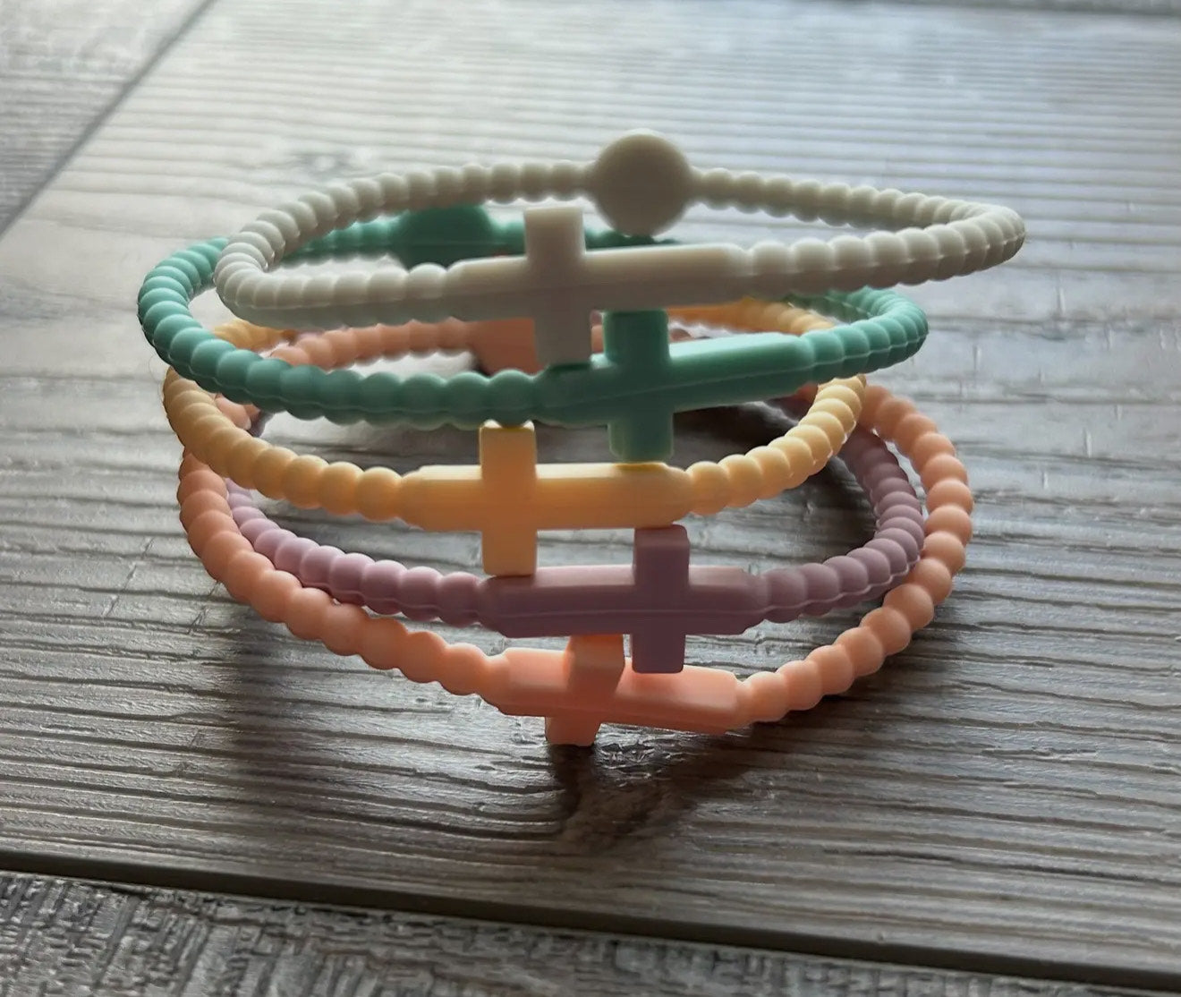 5 Pack Silicone Christian Braclets