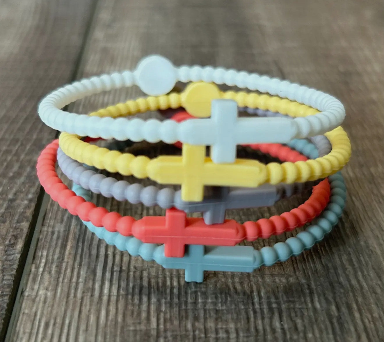 5 Pack Silicone Christian Braclets