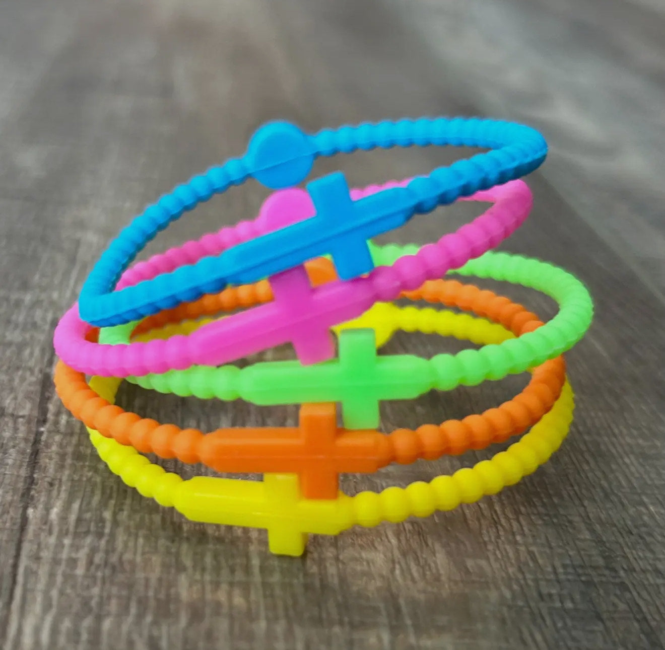 5 Pack Silicone Christian Braclets