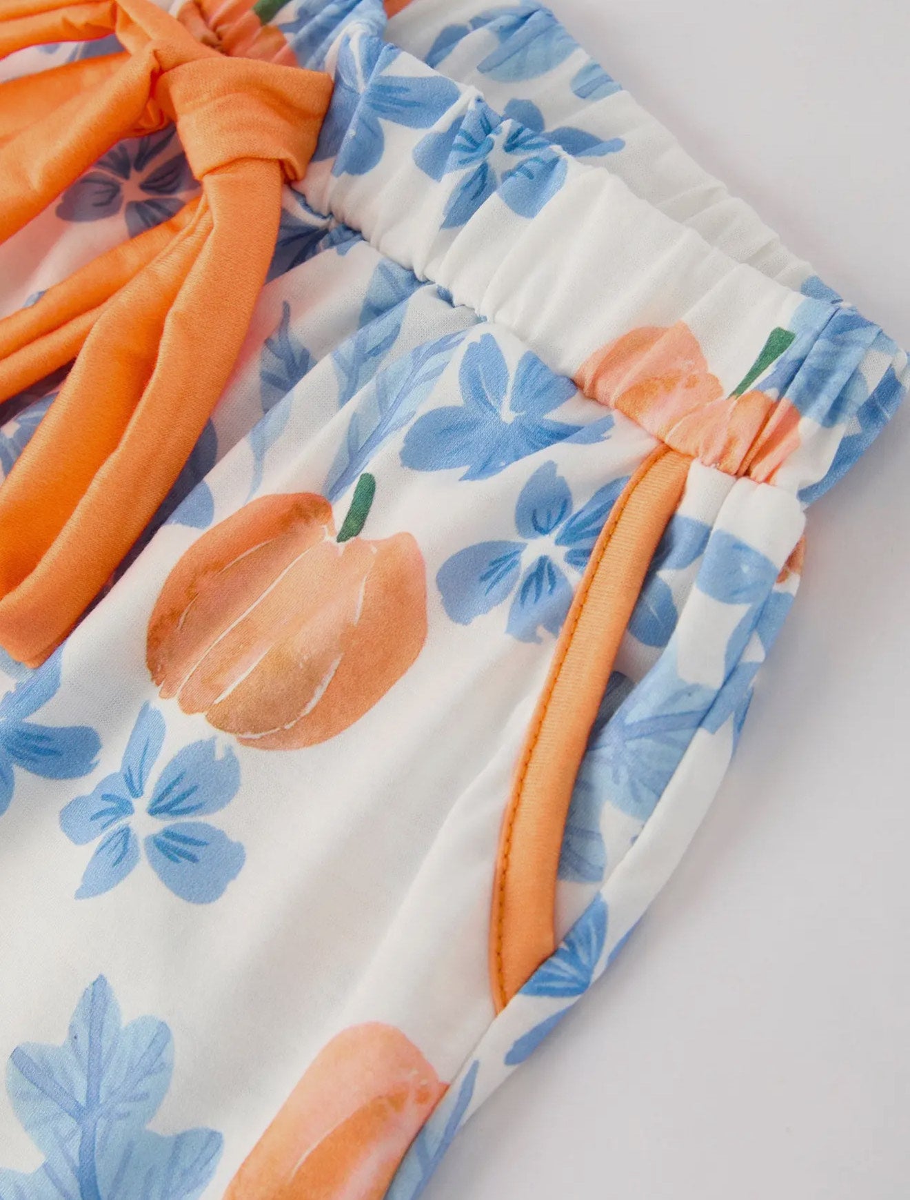 Pumpkin Floral Pajama Set
