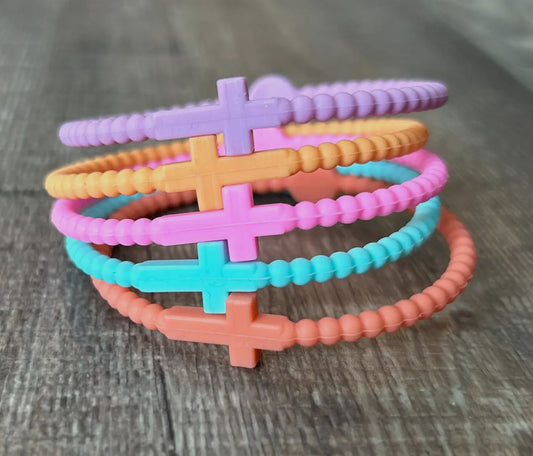 5 Pack Silicone Christian Braclets